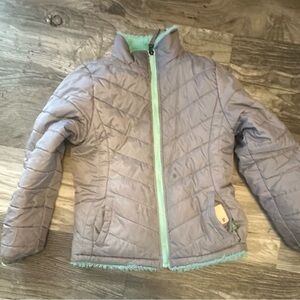 Children's Quilted Jacket with Mint Accents